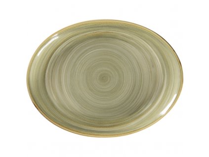 Spot talíř oválný 36 x 27 cm, smaragdový, porcelán, Repollo, RAK Porcelain,