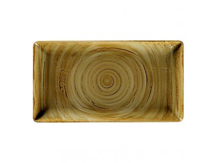 Spot talíř obdélný 33.5 x 18 cm, hnědý granát, porcelán, Repollo, RAK Porcelain,