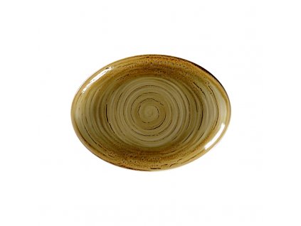 Spot talíř oválný 26 x 19 cm, hnědý granát, porcelán, Repollo, RAK Porcelain,