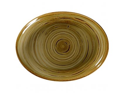 Spot talíř oválný 36 x 27 cm, hnědý granát, porcelán, Repollo, RAK Porcelain,
