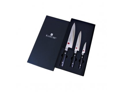 Set tří nožů VG10, černý