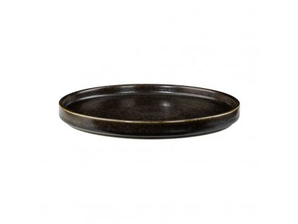 Iron talíř mělký pr. 21 cm, černá, porcelán, Repollo, Verlo,