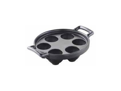 Belle Cuisine talíř na šneky 6 pozic, černý, Repollo, Revol,