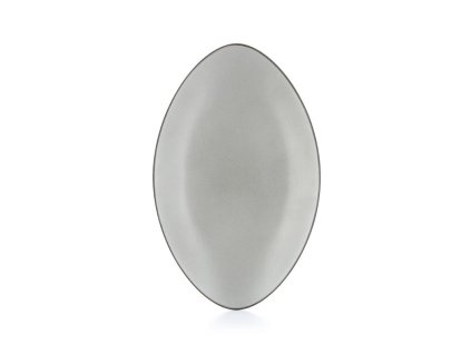 Equinoxe talíř ovalný šedý 35 x 22.3 x 4 cm, porcelán, Repollo, Revol,