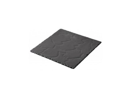 Basalt talíř servírovací čtvercový černý 25 x 25 cm