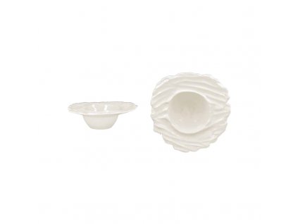 Sketches talíř hluboký reliéfní pr. 20 cm, bílý, porcelá, Repollo, Rak Porcelain,