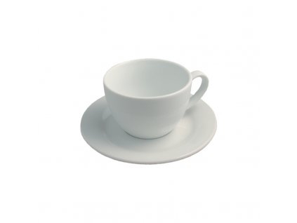Les Essentiels šálek na cappuccino s podšálkem bílý 200 ml, porcelán, Repollo, Revol,