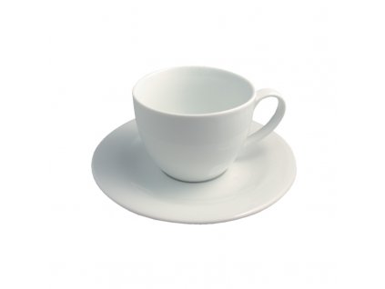 Les Essentiels hrnek s podšálkem bílý 350 ml, porcelán, Repollo, Revol,