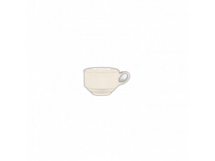 Bravura šálek na espresso stohovatelný 67 ml, bílý, Repollo, RAK Porcelain,