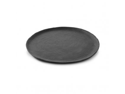 Yli talíř mělký černý, pr. 28 cm