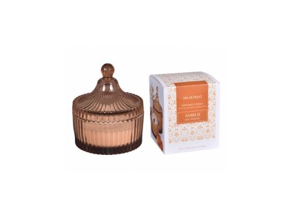 Vonná svíčka Spa retreat ve skle 150 g  s víčkem, amber