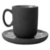 Time podšálek na kávu, černá, porcelán, Repollo, Verlo,