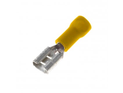 Konektor Faston 6,3 mm dutinka (5ks) žlutý