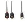 Kabel 3,5 jack do 2x RCA Nedis 5 m