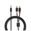Kabel 3,5 jack do 2x RCA Nedis 5 m