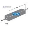 Rezistor cementový MONACOR LSR-68/10 10W