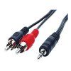 Signálový kabel 2x RCA - JACK 3,5mm stereo 3m