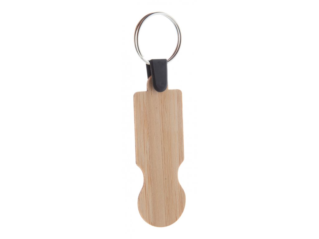 BooCart prívesok na kľúče so žetónom z bambusu
