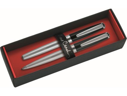 PIERRE CARDIN CHRISTOPHE SET Set of ballpoint pen and fountain pen (Barva stříbrná/černá)