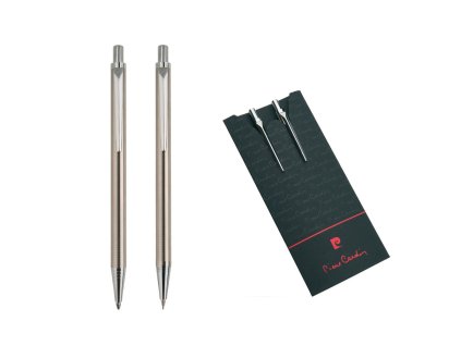 PIERRE CARDIN AMOUR SET Set of ballpoint pen and mechanical pencil, silver (Barva silver)