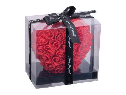 Umelé ruže v tvare srdca (Farba Červená)