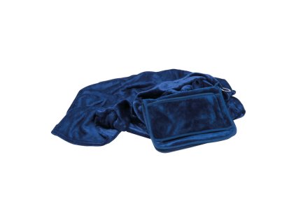 2 v 1 plyšová deka s vankúšom (Farba Dark Blue)