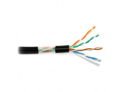 Kabel UTP Cat5e PE černý NETSET (venkovní) [305m]