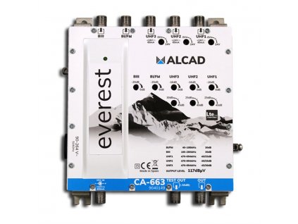 Alcad CA-663 zesilovač, 5 vstupů UHF-UHF-UHF-BIII-BI/FM, LTE700
