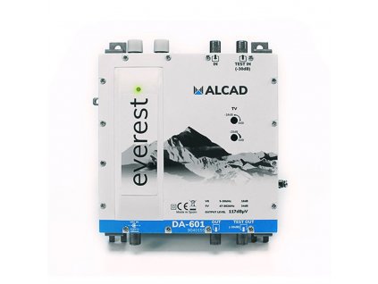 Alcad DA-601 zesilovač linkový, 34 dB, 117 dBµV, zpětný kanál 5-30 MHz