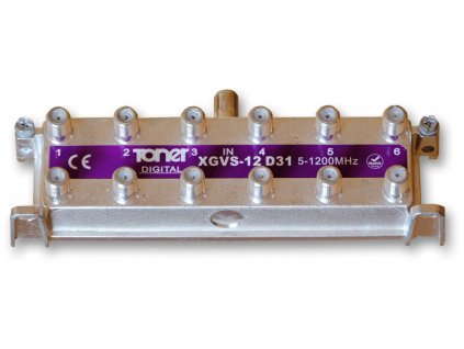 XGVS-12D31 rozbočovač 1/12, 13 dB, DOCSIS 3.1