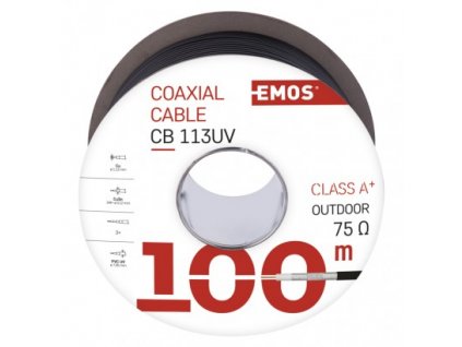 Koaxiální kabel Emos CB113UV / 6,8 mm venkovní metrový prodej
