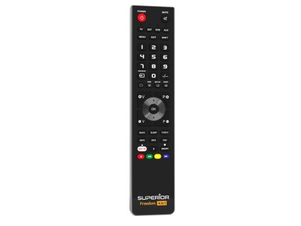 univerzalni ovladac superior freedom 4v1 pro tv sat dvd hi fi a projektory i765142