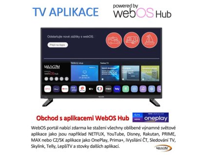TELEVIZE MASCOM MC22TFW11, WebOS, DVB-T2/S2, WIFI, 12V DC Travel TV