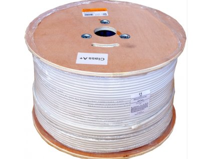 Koaxiální kabel Televes 413603 ClassA+, 6,7mm, bílý, PVC, vnitř. vodič 1,02mm Cu, opletení Al, balení 500m