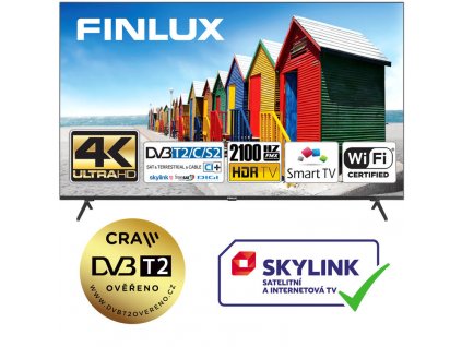 Finlux 65FUF7161 - HDR, UHD, T2 SAT, HBB TV, WIFI, SKYLINK LIVE