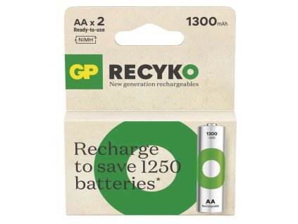 Baterie GP ReCyko 1300 HR6 (AA), krabička 2 kusy