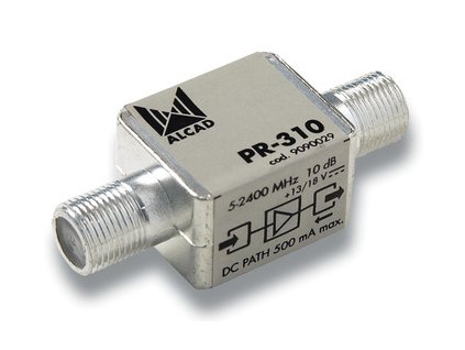 PR-310 předzes. 5-2400 MHz, 10 dB, šum 4 dB, dálkové napájení