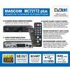 Mascom MC721T2PLUS, přijímač DVB-T2 HEVC se dvěma ovladači.