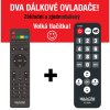 Mascom MC721T2PLUS, přijímač DVB-T2 HEVC se dvěma ovladači.