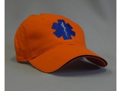 Kšiltovka - hvězda života - oranžová