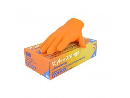 STYLE - Nitrilové vyšetřovcí rukavice - ORANGE