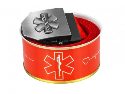 687 textile belt 3D star of life red Buchse 2
