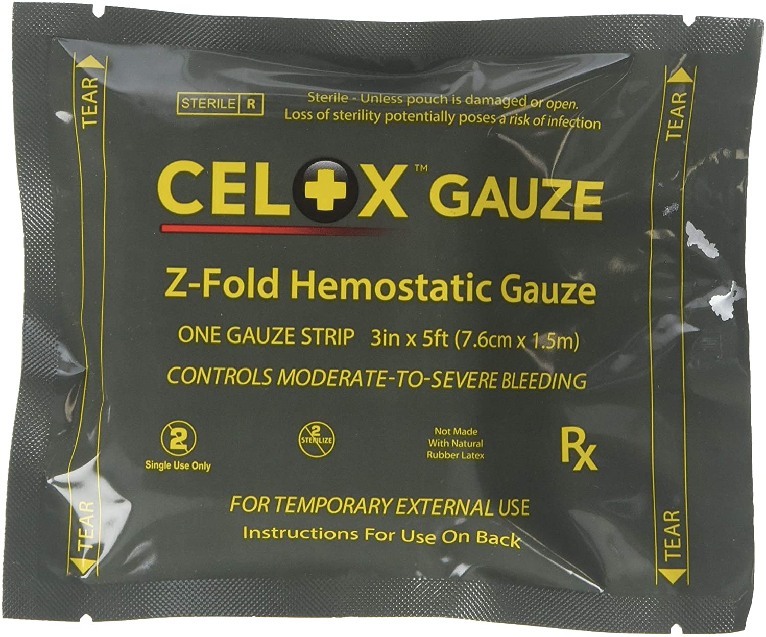 CELOX Z Fold - hemostatická gáza skládaná 7,6 cm x 1,5 m - SHOParamedik