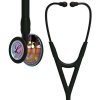 cardiology iv 6240 high polish rainbow finish black tube smoke stem and smoke headset