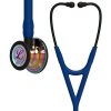 cardiology iv 6242 high polish rainbow finish navy tube black stem and black headset