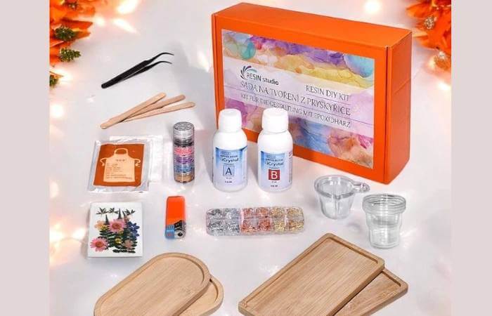 Darujte kreativitu: Dárková startovací sada na výrobu dřevěných podtácků s pryskyřicí