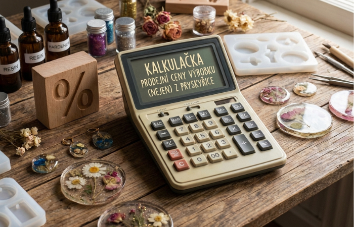 Calculator for selling price of products (not only) made of resin