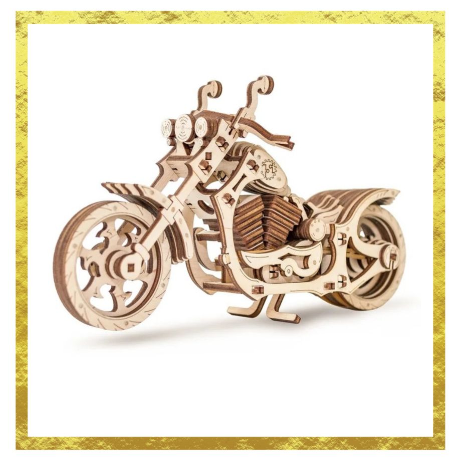 Dřevěná 3D stavebnice — Motorka Cruiser