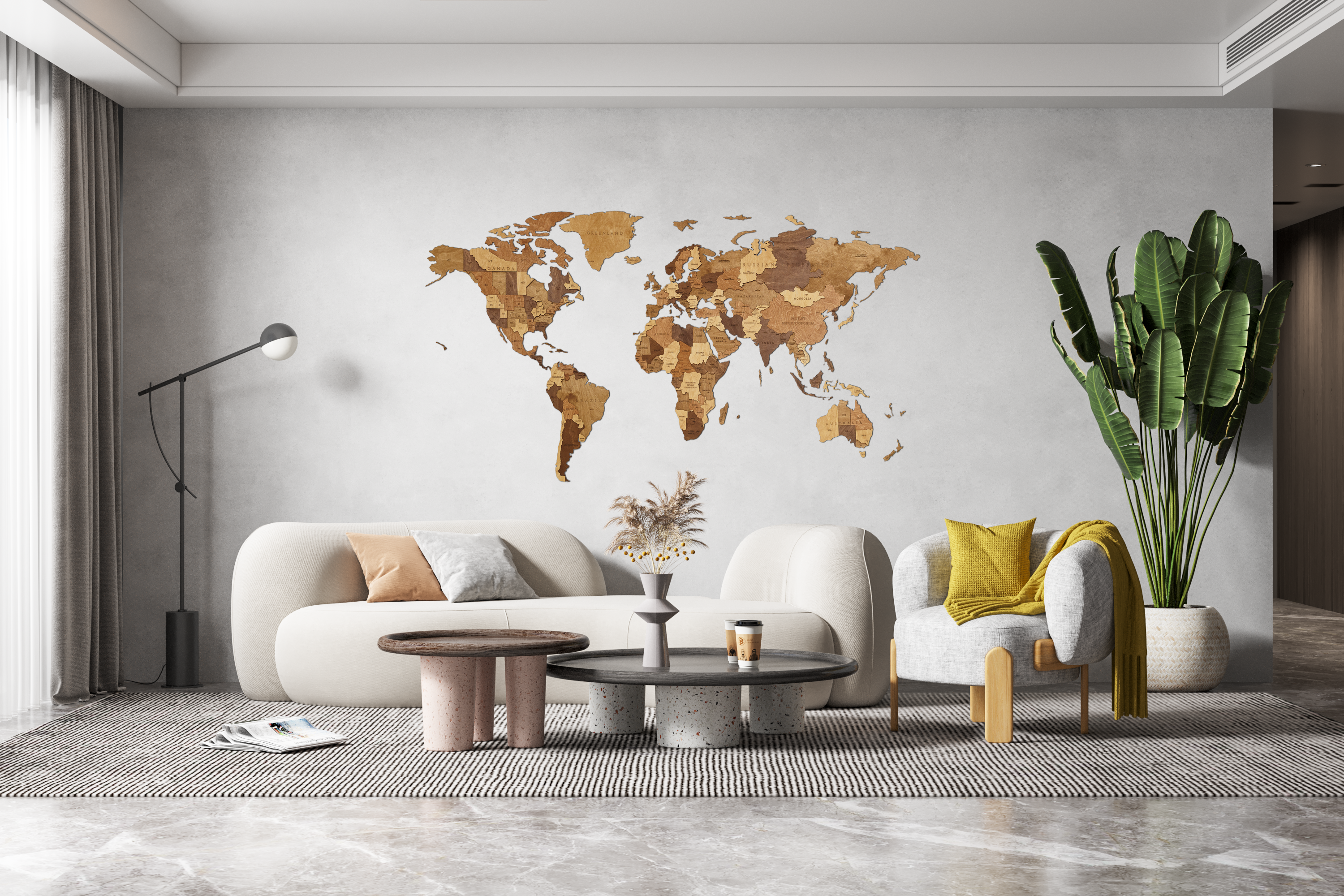 dřevěné puzzle mapa světa