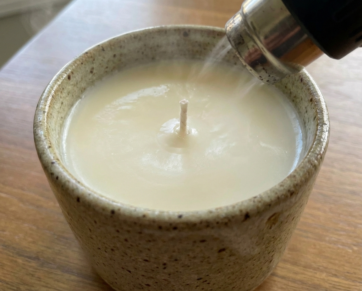 Zahřívání vosku a vyplnění prasklin